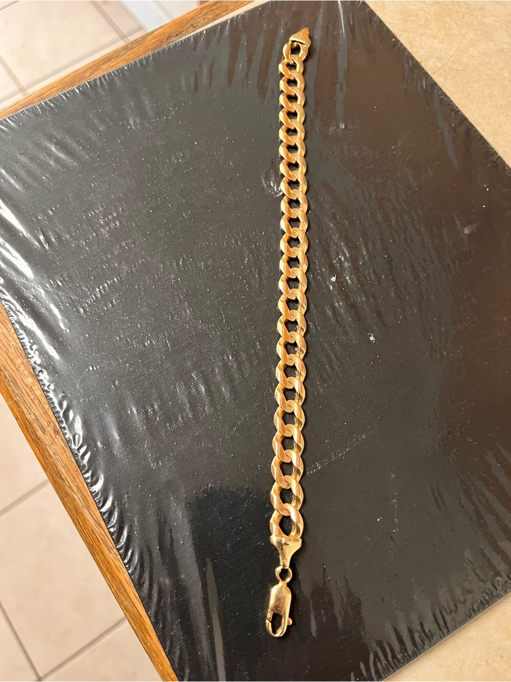 14kt Gold Link Bracelet man’s -Classic Chain Style